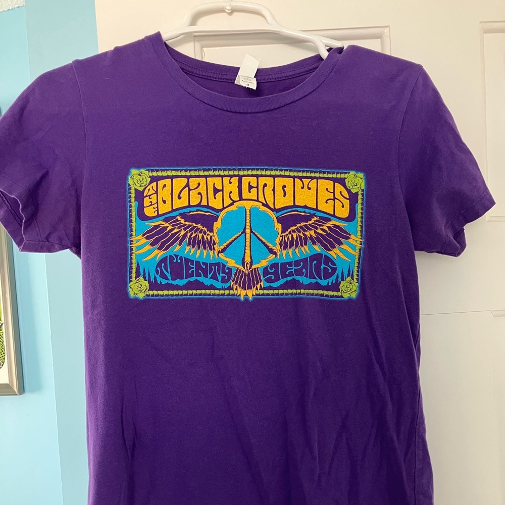 Next Level Apparel Black Crowes Twenty Years  Purple Graphic Concert Tee